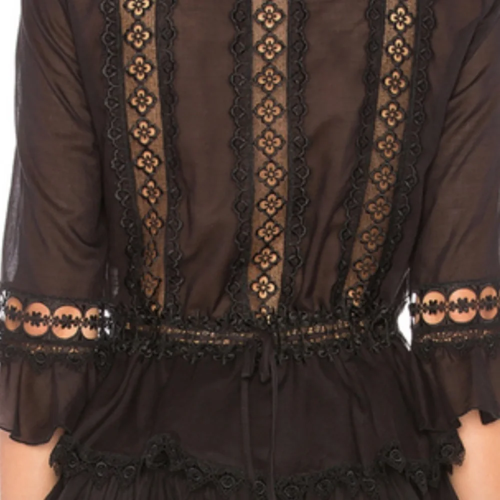 Charo Ruiz Ibiza Edda Top in Black, Size S - Picture 4 of 4